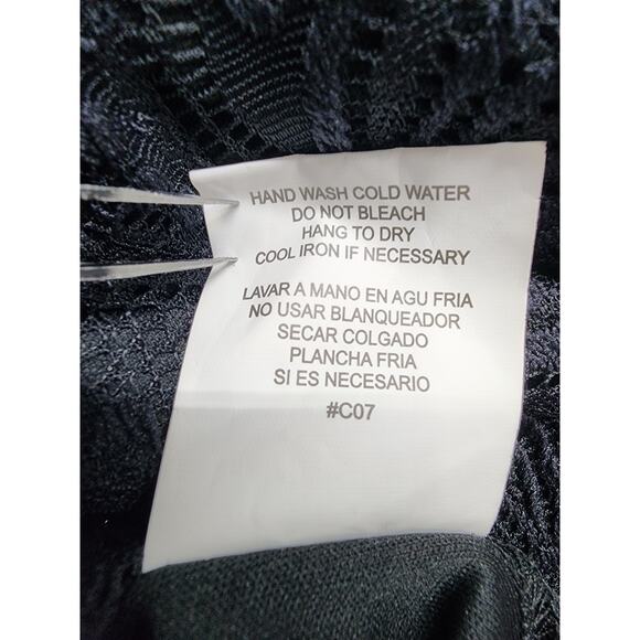 NEW As U Wish AUW Dress Womens L Black Lace V-Neck 3-4 Sleeve Sheath Lined Party - Picture 7 of 11